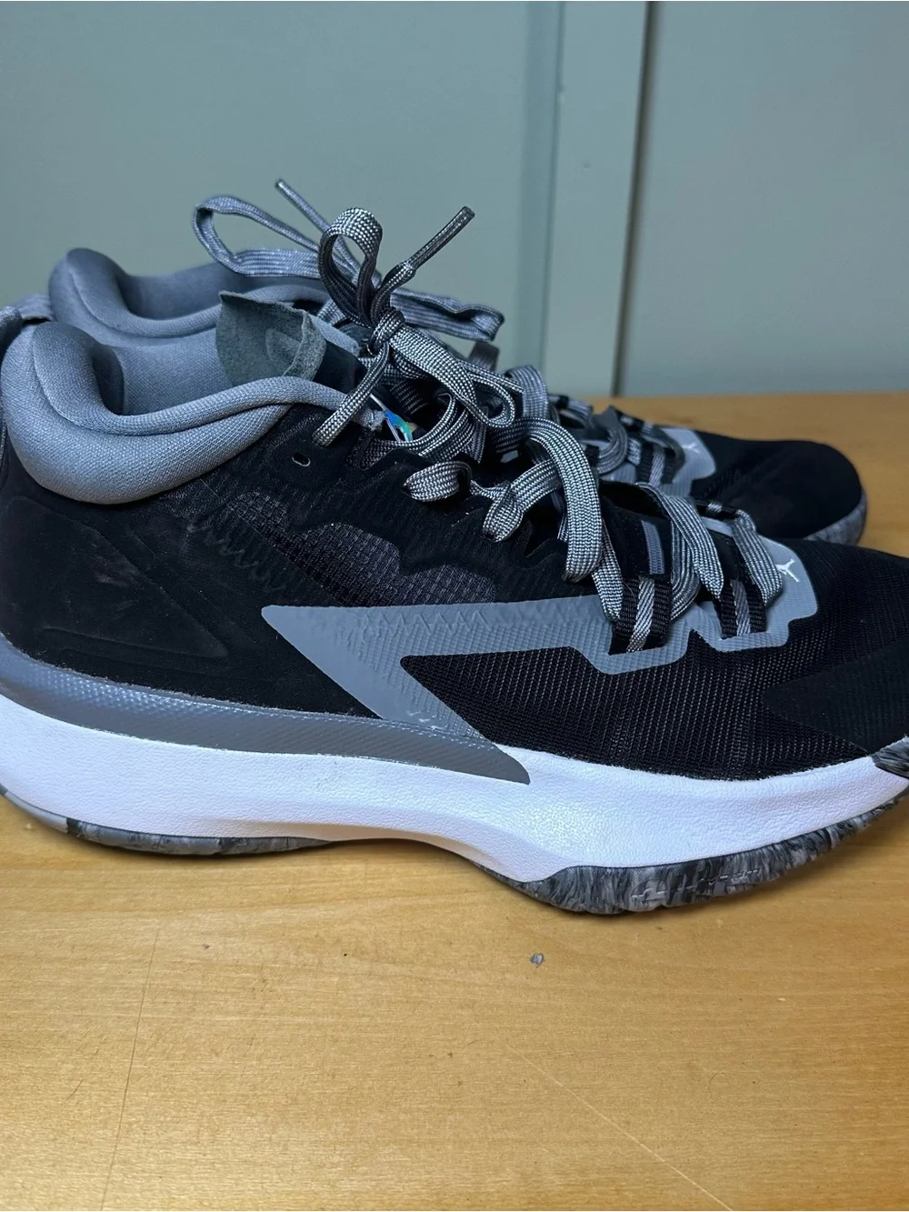 Nike Air Jordan Zion 1 TB Black Grey DC4208-001 Men's Size 8.5 Basketball Shoe